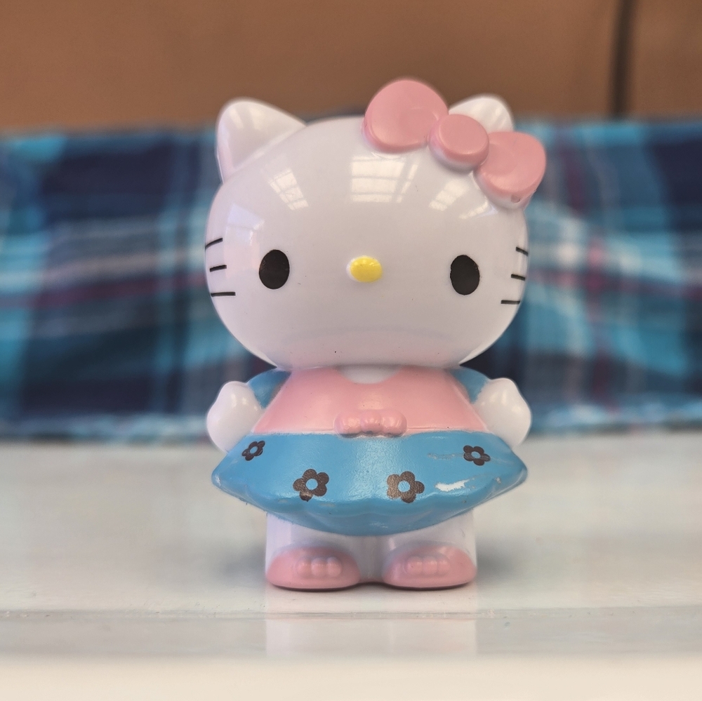 Hello Kitty Figurine with Blue Skirt